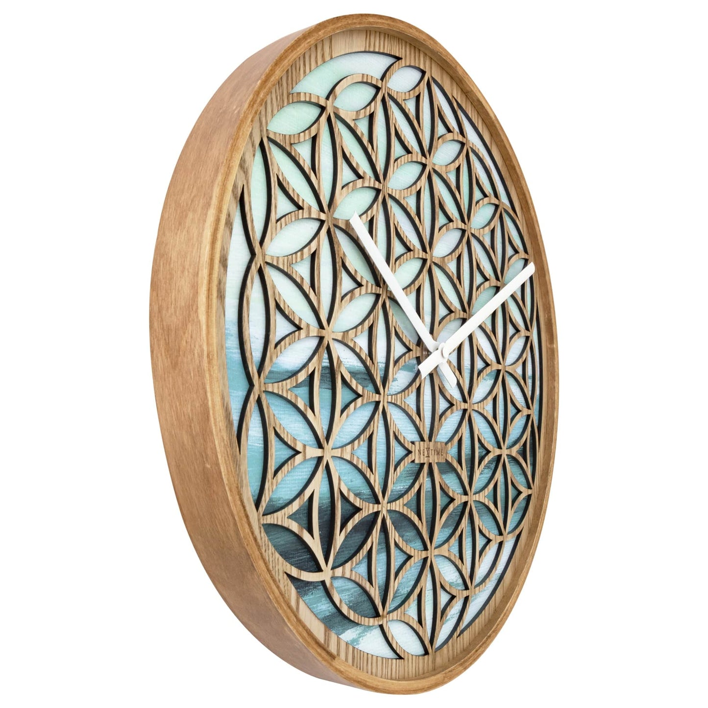 Wandklok 40 cm - Stil - Groen - Hout - "Concord"