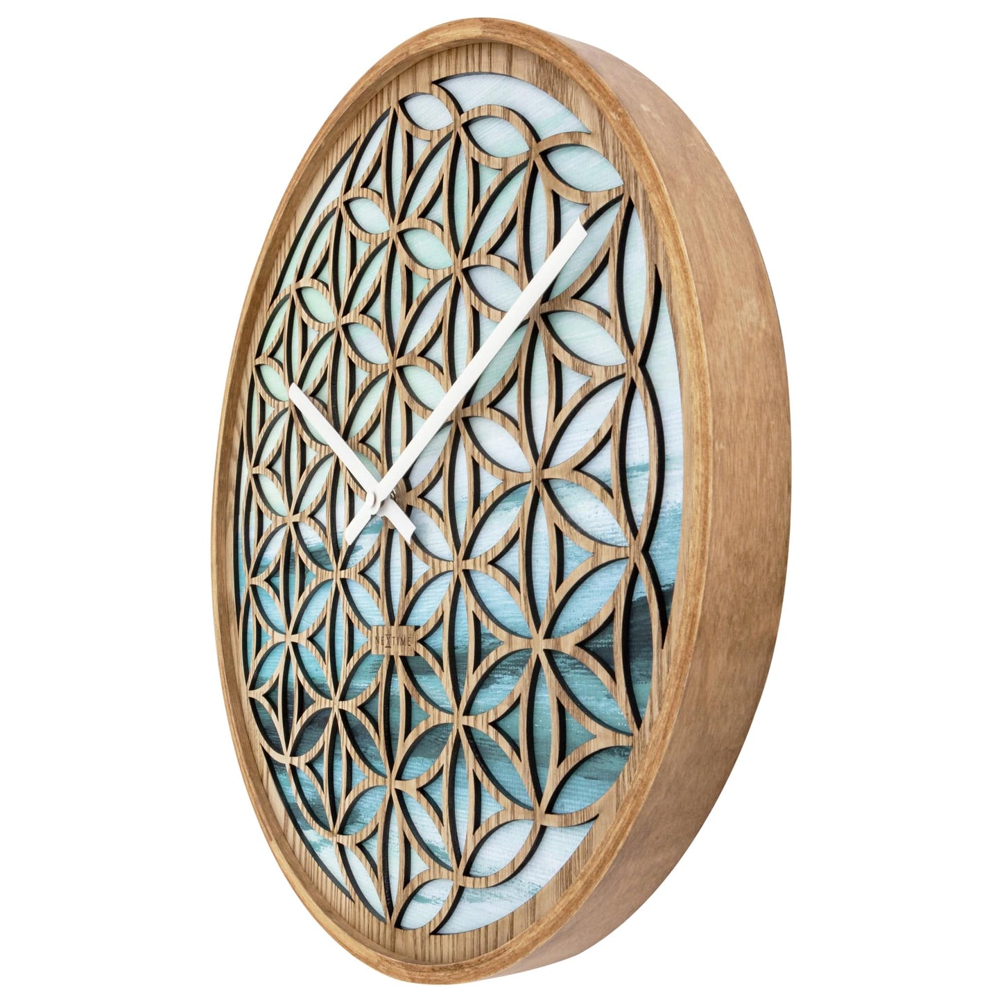 Wandklok 40 cm - Stil - Groen - Hout - "Concord"