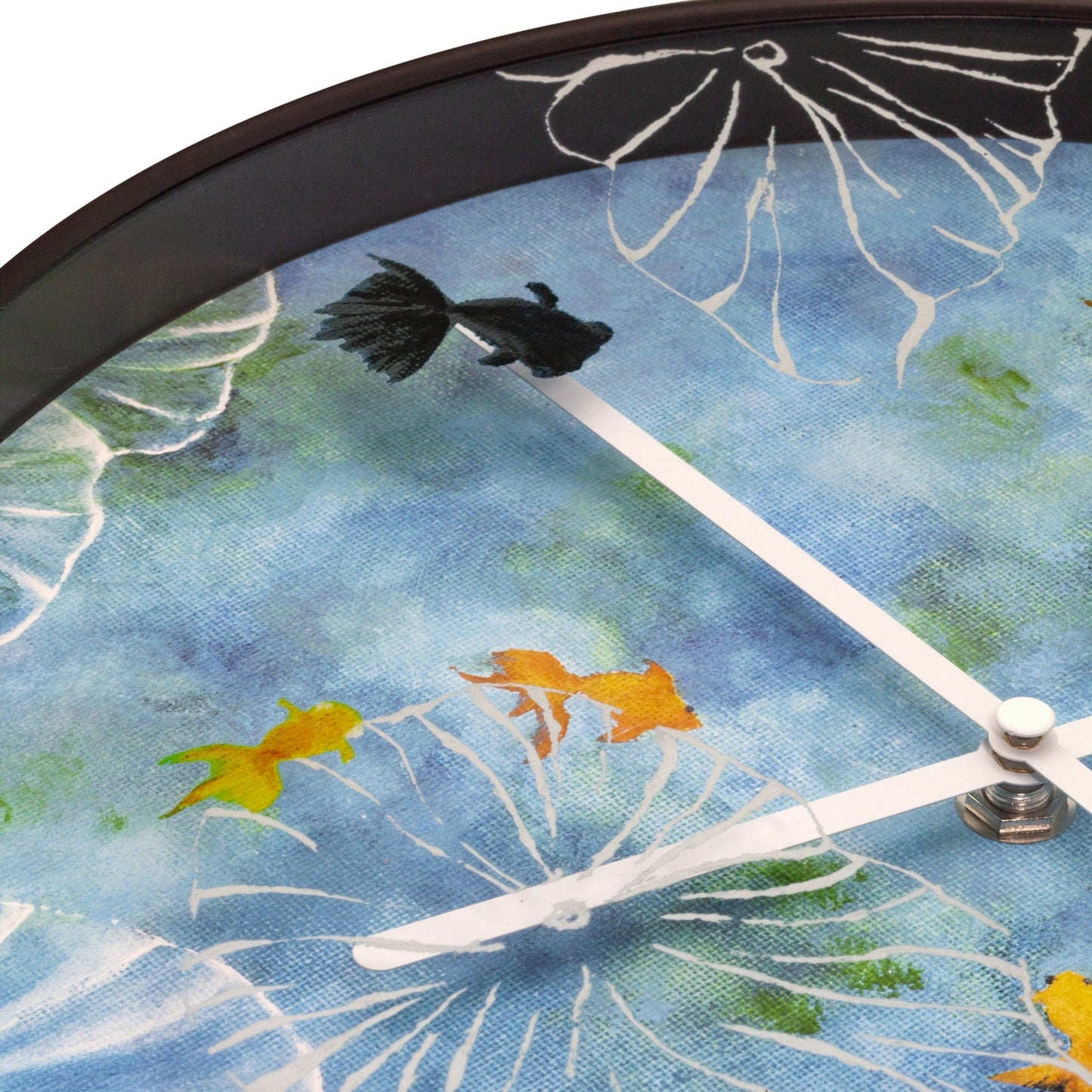 Wandklok 30 cm - Geruisloos - Blauw - Kunststof - "Pond"