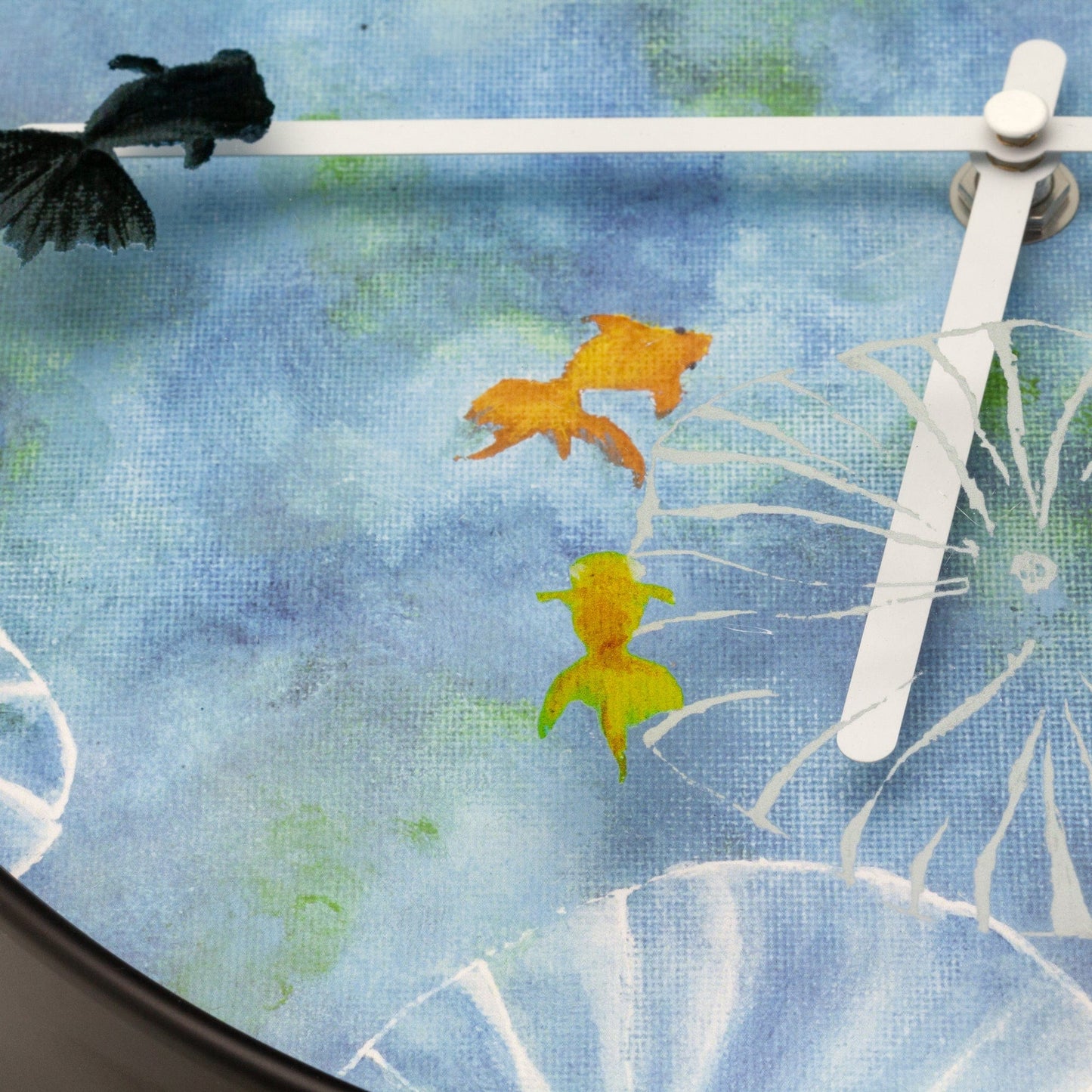 Wandklok 30 cm - Geruisloos - Blauw - Kunststof - "Pond"
