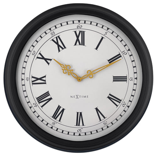 Wandklok 76 cm - Zwart/Grijs - Kunststof - NeXtime 'Chopin Large'