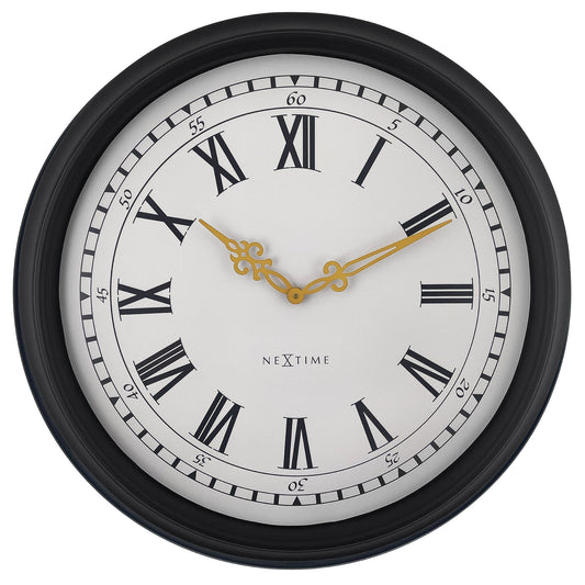 Wandklok 76 cm - Zwart/Grijs - Kunststof - NeXtime 'Chopin Large'
