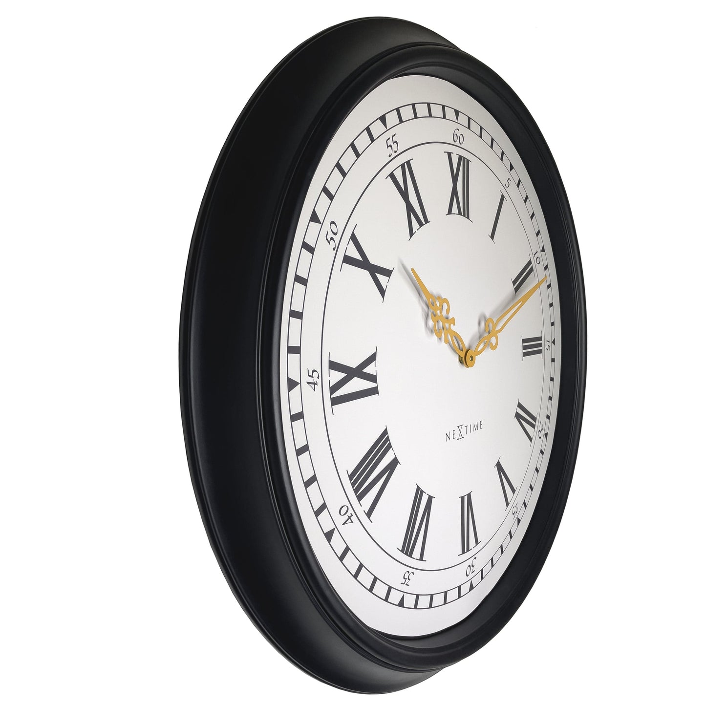 Wandklok 76 cm - Zwart/Grijs - Kunststof - NeXtime 'Chopin Large'