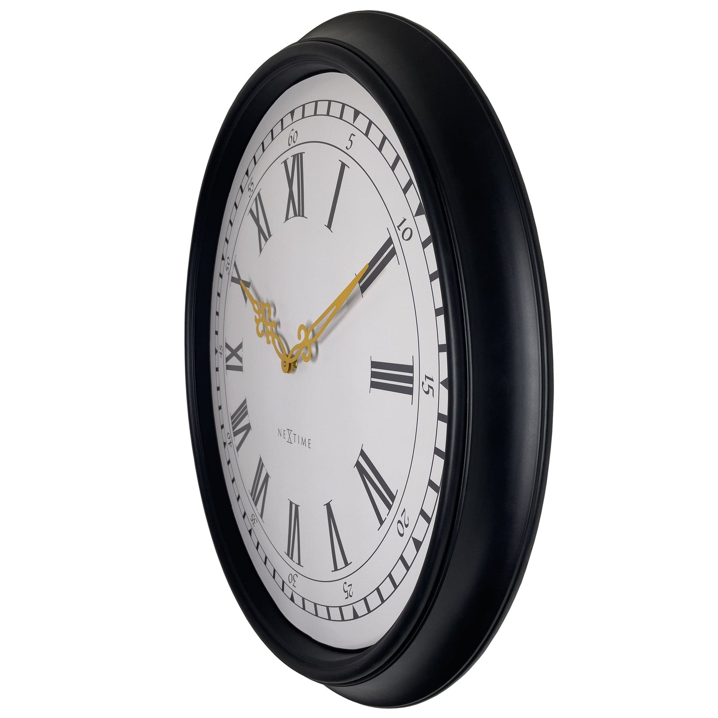 Wandklok 76 cm - Zwart/Grijs - Kunststof - NeXtime 'Chopin Large'