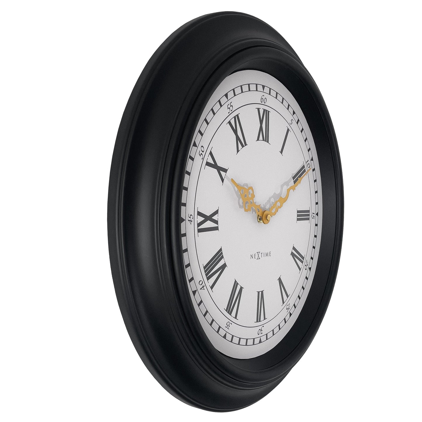 Wandklok 40cm-Stil-Zwart/Grijs-Plastic-NeXtime 'Chopin'