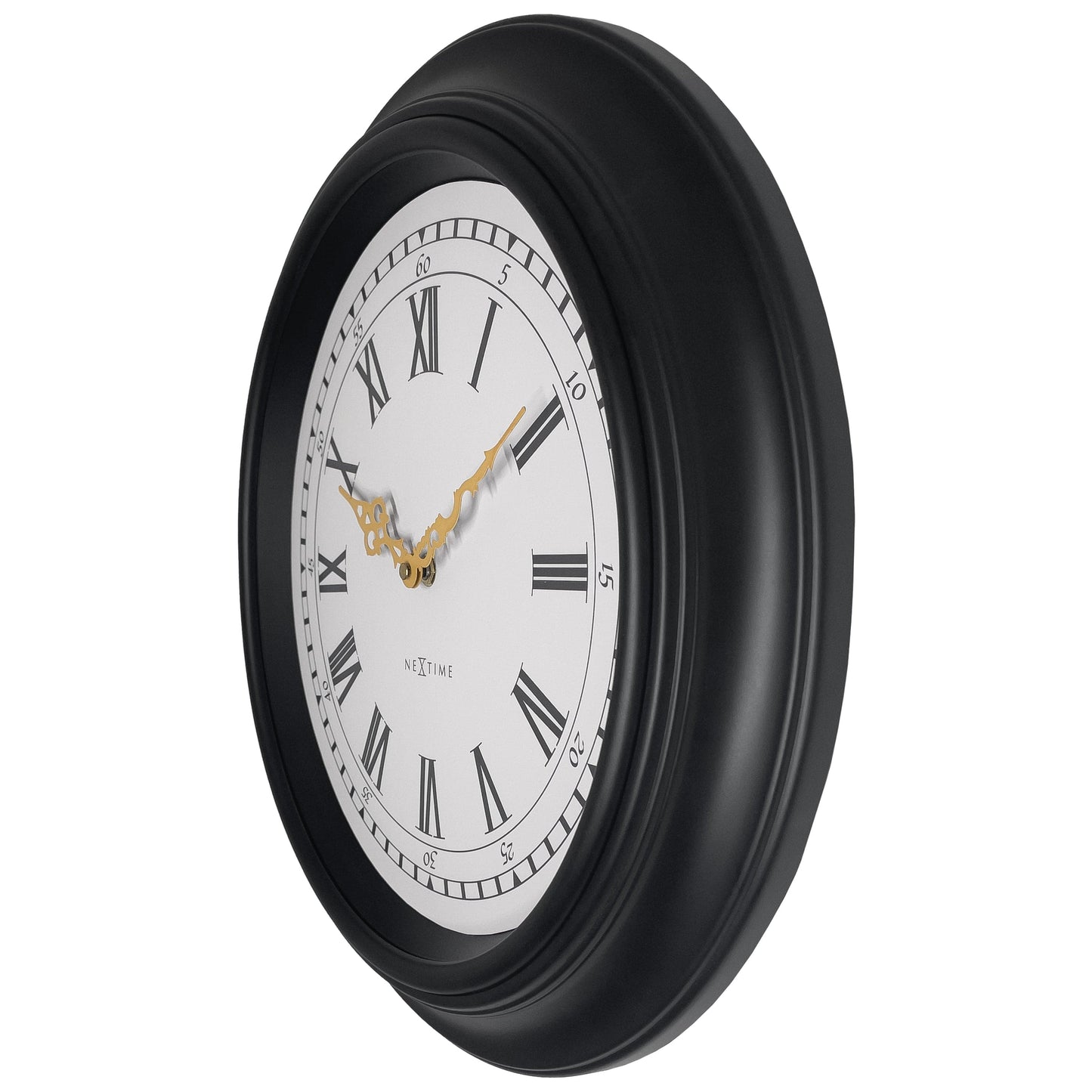 Wandklok 40cm-Stil-Zwart/Grijs-Plastic-NeXtime 'Chopin'
