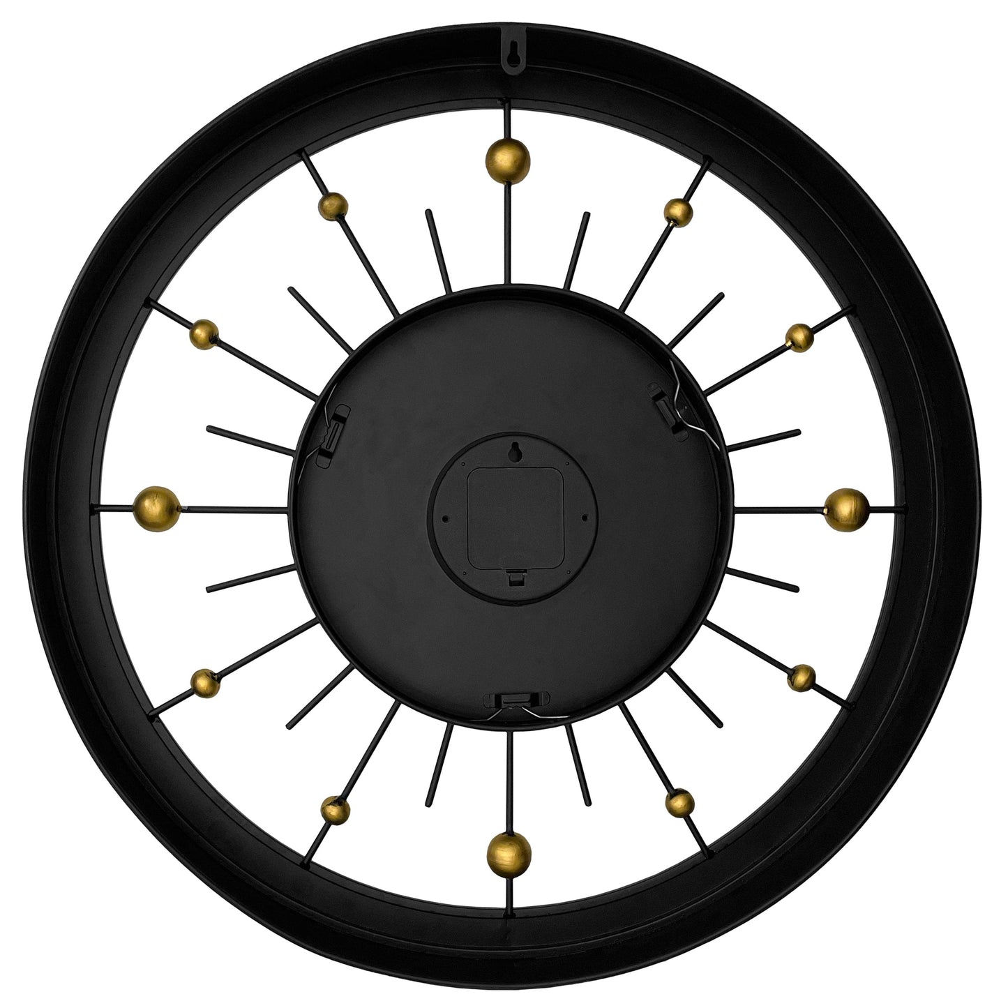 Wandklok 60cm-Stil-Zwart-Metaal-NeXtime 'Orbit'