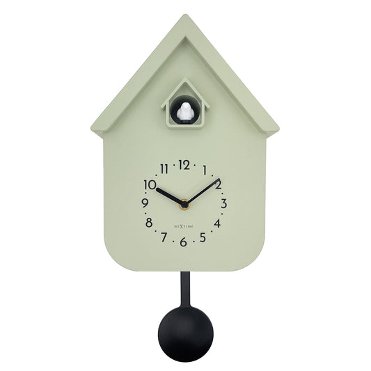 Wandklok 21,5 x 41,5 x 8,5 cm - Pendel - Koekoek - NeXtime 'Twitter'
