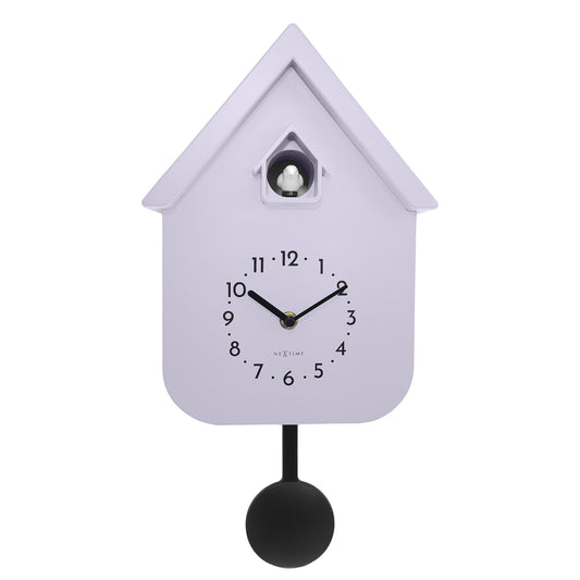 Wandklok 21,5x41,5x8,5 cm - Slinger - Koekoek - NeXtime 'Twitter'