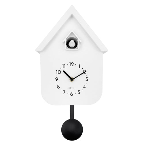 Wandklok 21,5 x 41,5 x 8,5 cm - Pendel - Koekoek - NeXtime 'Twitter'