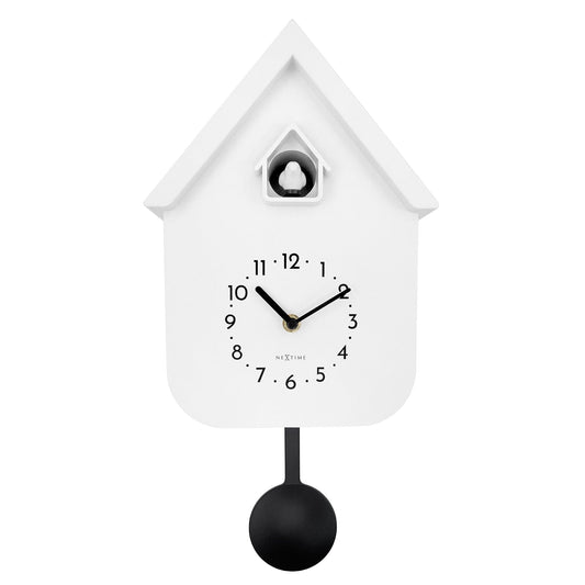 Wandklok 21,5 x 41,5 x 8,5 cm - Pendel - Koekoek - NeXtime 'Twitter'