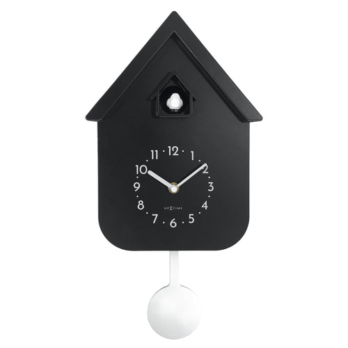 Wandklok 21,5 x 41,5 x 8,5 cm - Pendel - Koekoek - NeXtime 'Twitter'