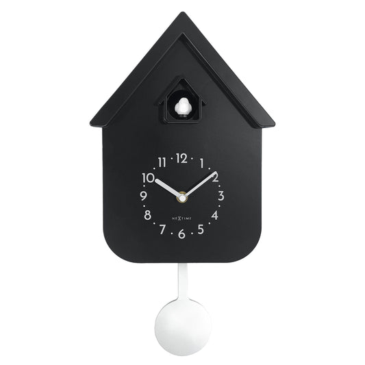 Wandklok 21,5 x 41,5 x 8,5 cm - Pendel - Koekoek - NeXtime 'Twitter'