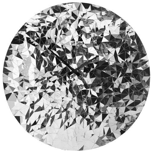 Wandklok 80 cm - Geruisloos - Chroom - RVS - NeXtime 'Fragments'