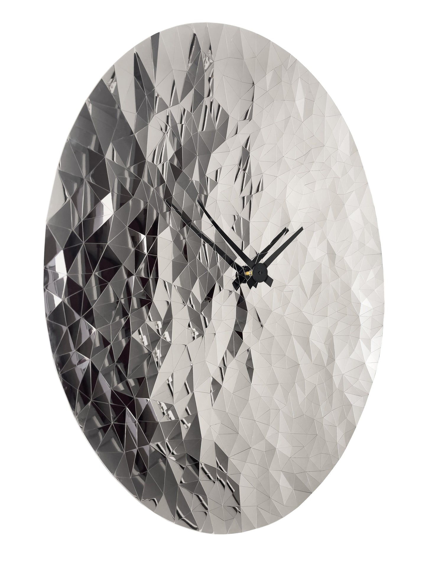 Wandklok 80 cm - Geruisloos - Chroom - RVS - NeXtime 'Fragments'