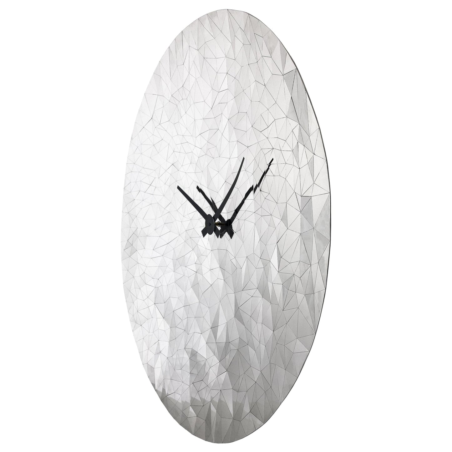 Wandklok 80 cm - Geruisloos - Chroom - RVS - NeXtime 'Fragments'