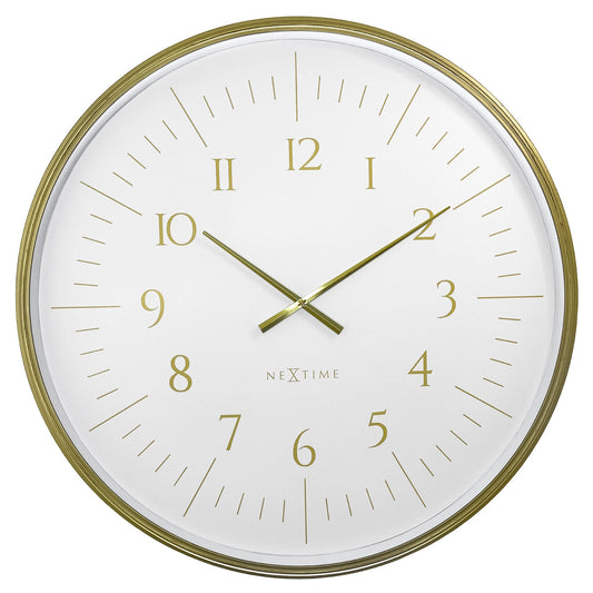 Wandklok 77cm-Zwart/Wit-Kunststof-NeXtime 'Galaxy Large'