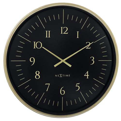 Wandklok 77cm-Zwart/Wit-Kunststof-NeXtime 'Galaxy Large'
