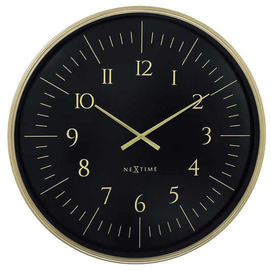 Wandklok 77cm-Zwart/Wit-Kunststof-NeXtime 'Galaxy Large'