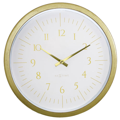 Wandklok 40cm-Zwart/Wit-Kunststof-NeXtime 'Galaxy'