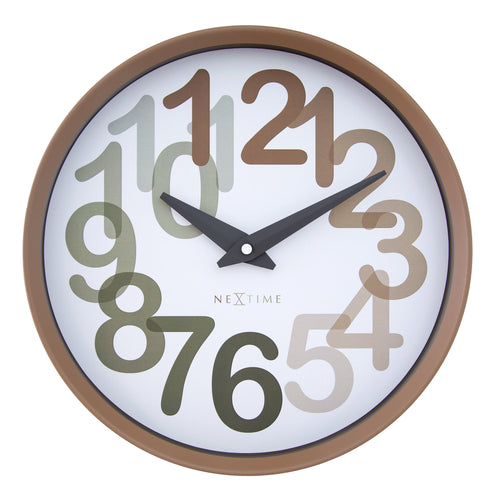 Wandklok 30 cm - stil - plastic - NeXtime 'Big Number'