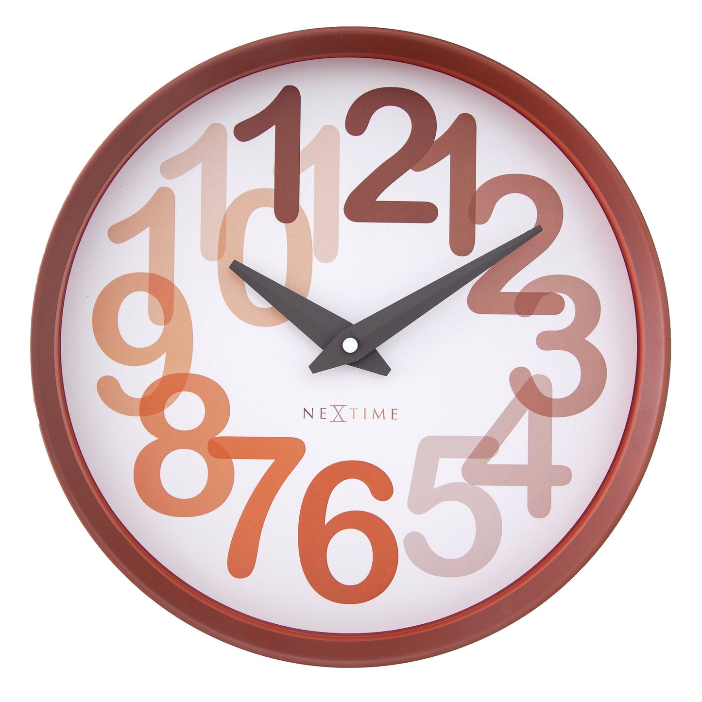 Wandklok 30 cm - stil - plastic - NeXtime 'Big Number'
