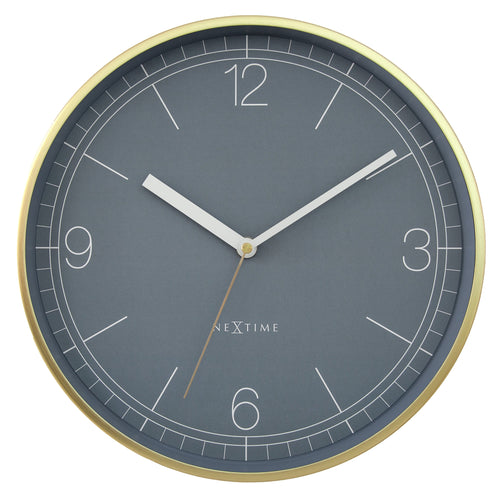 Wandklok 30cm-Stil-Aluminium-NeXtime 'Nova'