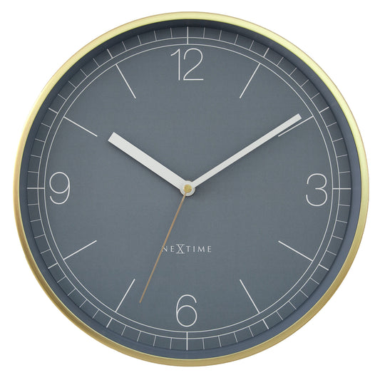 Wandklok 30cm-Stil-Aluminium-NeXtime 'Nova'