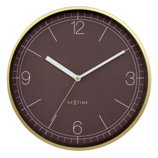 Wandklok 30cm-Stil-Aluminium-NeXtime 'Nova'