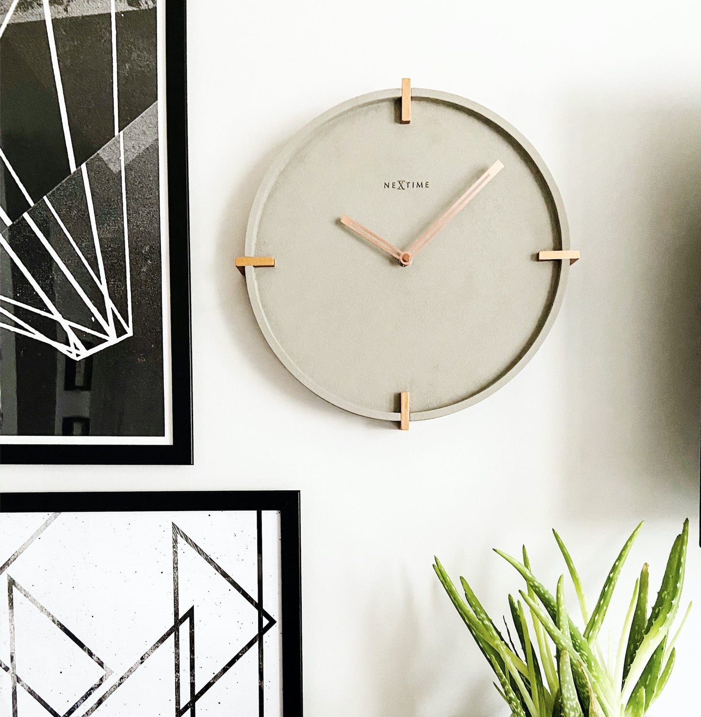 Wandklok - 32 cm - Beton - 'Mohawk Wall'