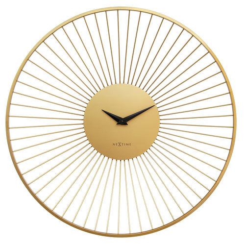 Wandklok Ø80 cm - Metaal - Goud - NeXtime 'Vasco Round'