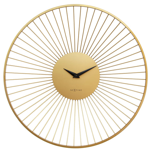 Wandklok Ø80 cm - Metaal - Goud - NeXtime 'Vasco Round'