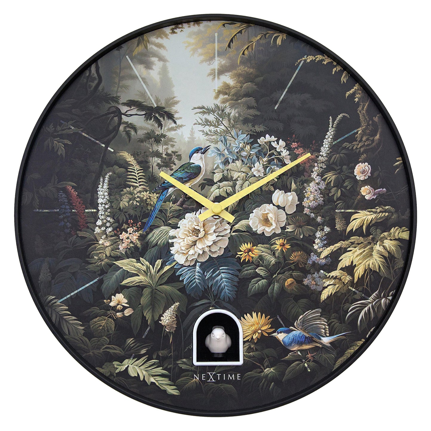 Wandklok Ø30 cm - plastic - zwart - koekoek - NeXtime 'Vanity Cuckoo'