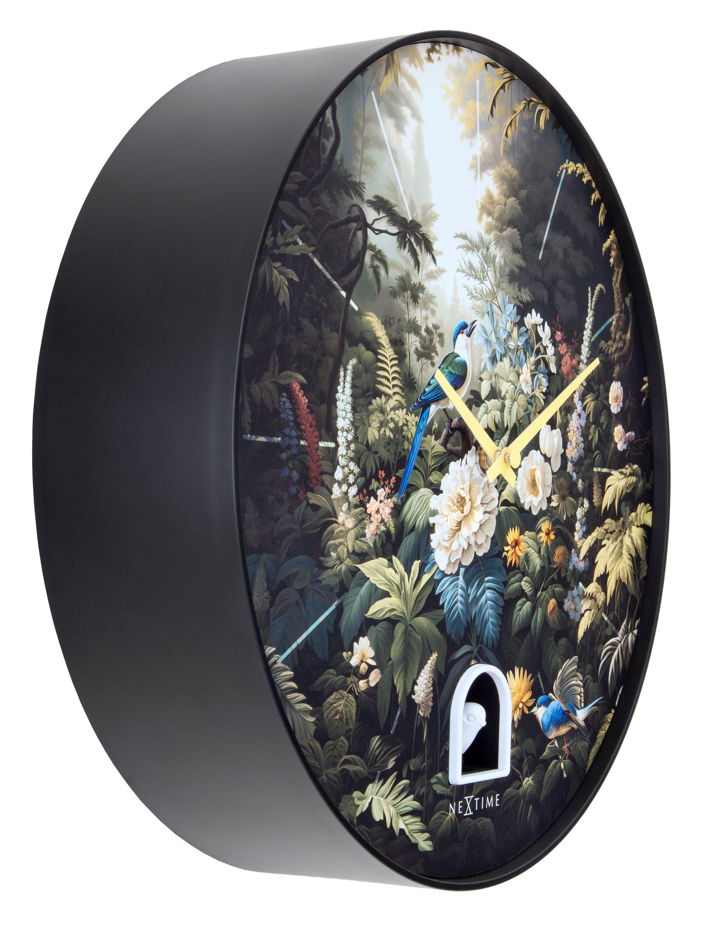 Wandklok Ø30 cm - plastic - zwart - koekoek - NeXtime 'Vanity Cuckoo'