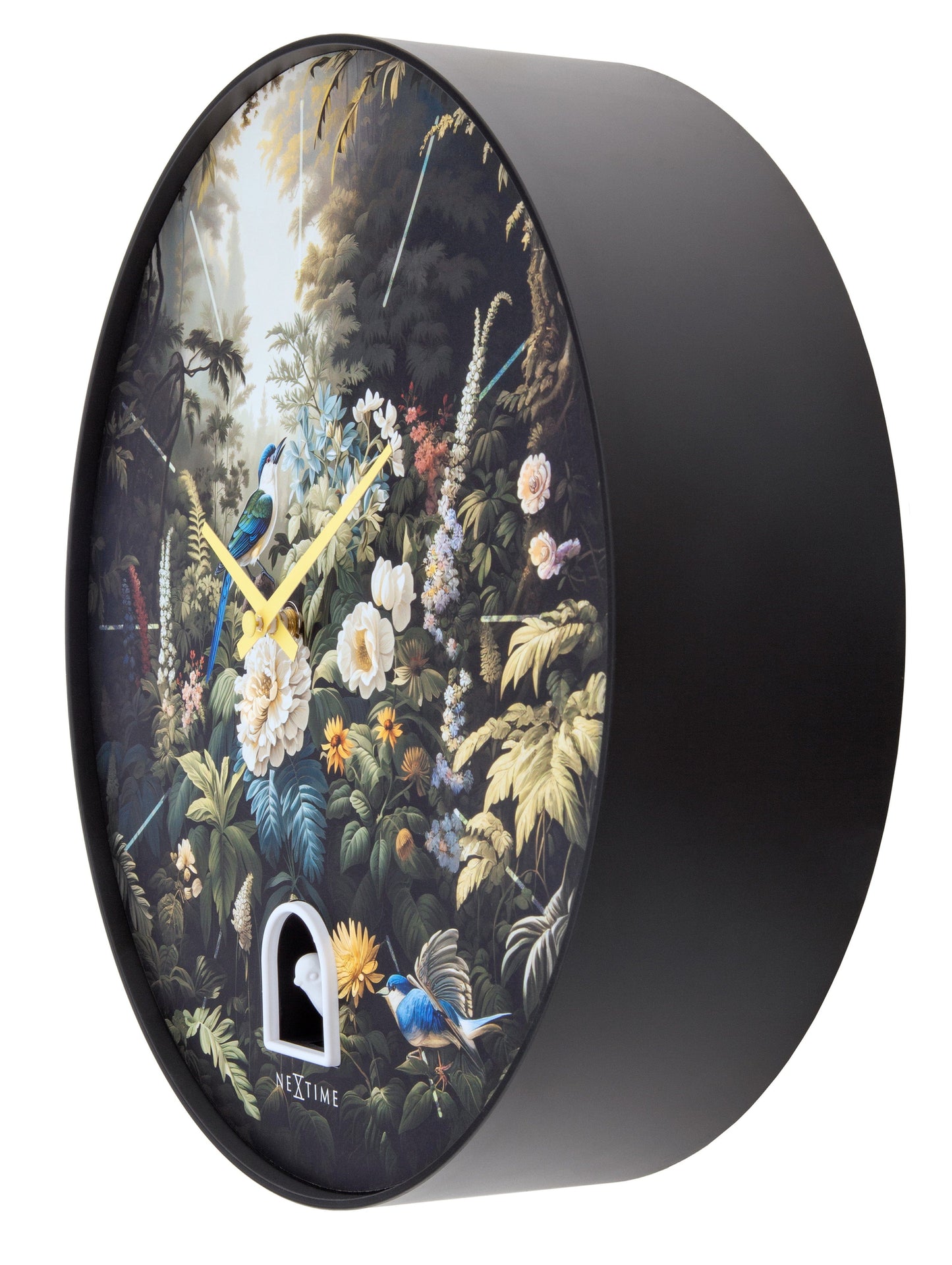 Wandklok Ø30 cm - plastic - zwart - koekoek - NeXtime 'Vanity Cuckoo'