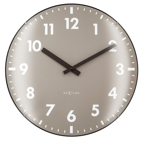 Wandklok 35 cm bolvormige glaslens-stil-glas-NeXtime 'Duomo'
