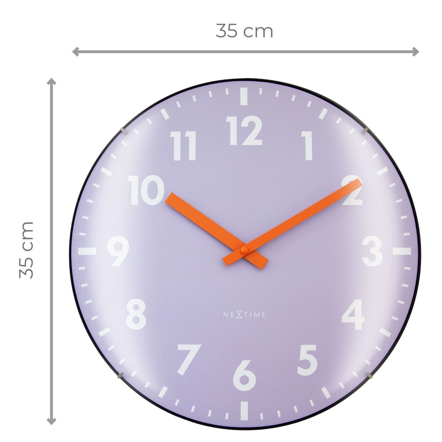 Wandklok 35 cm bolvormige glaslens-stil-glas-NeXtime 'Duomo'