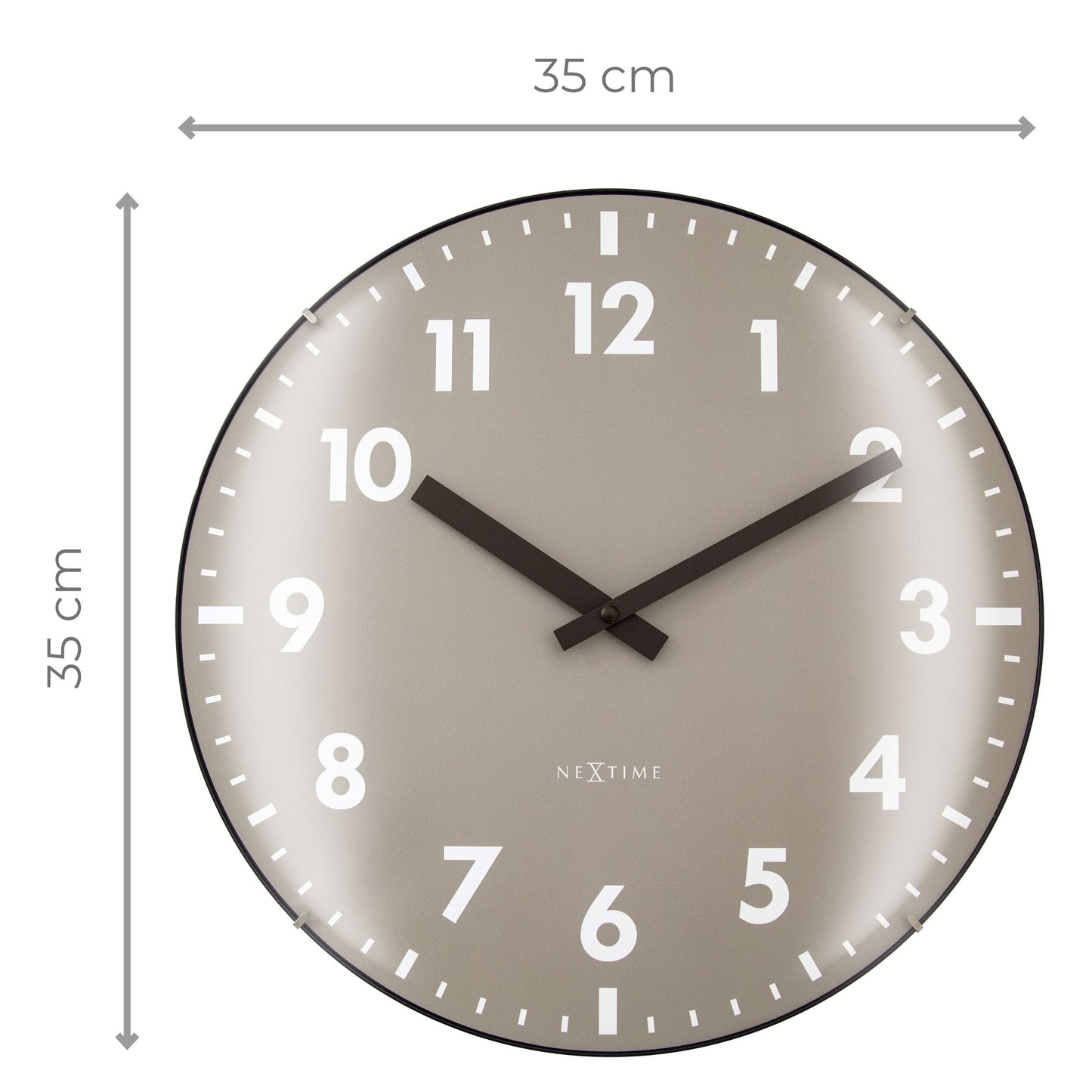 Wandklok 35 cm bolvormige glaslens-stil-glas-NeXtime 'Duomo'