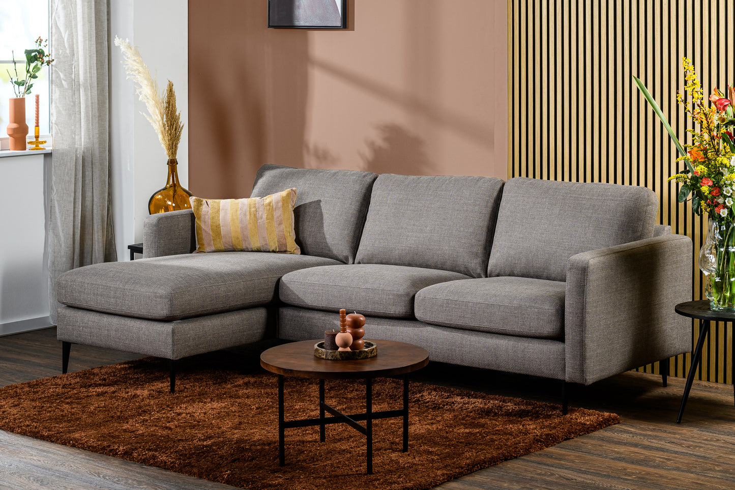 3-zitsbank CL L+R, stof Woven, W520 taupe