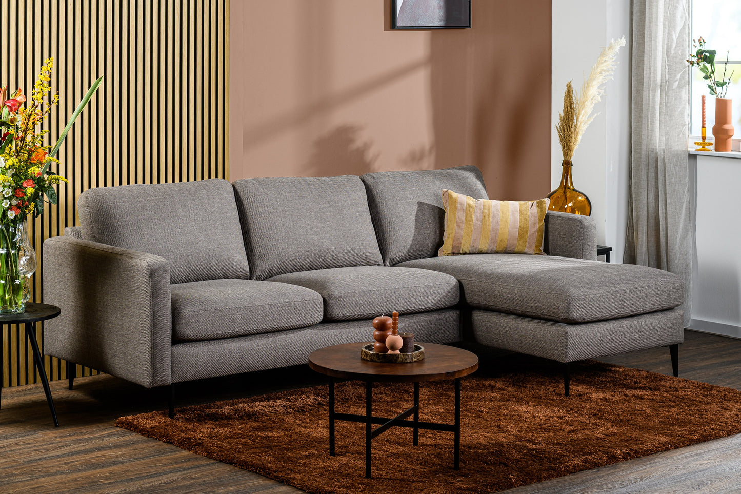 3-zitsbank CL L+R, stof Woven, W520 taupe
