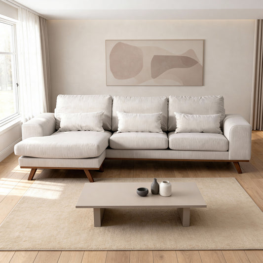 Japandi, 3-zitsbank CL L+R, stof Grande 03, G460 beige