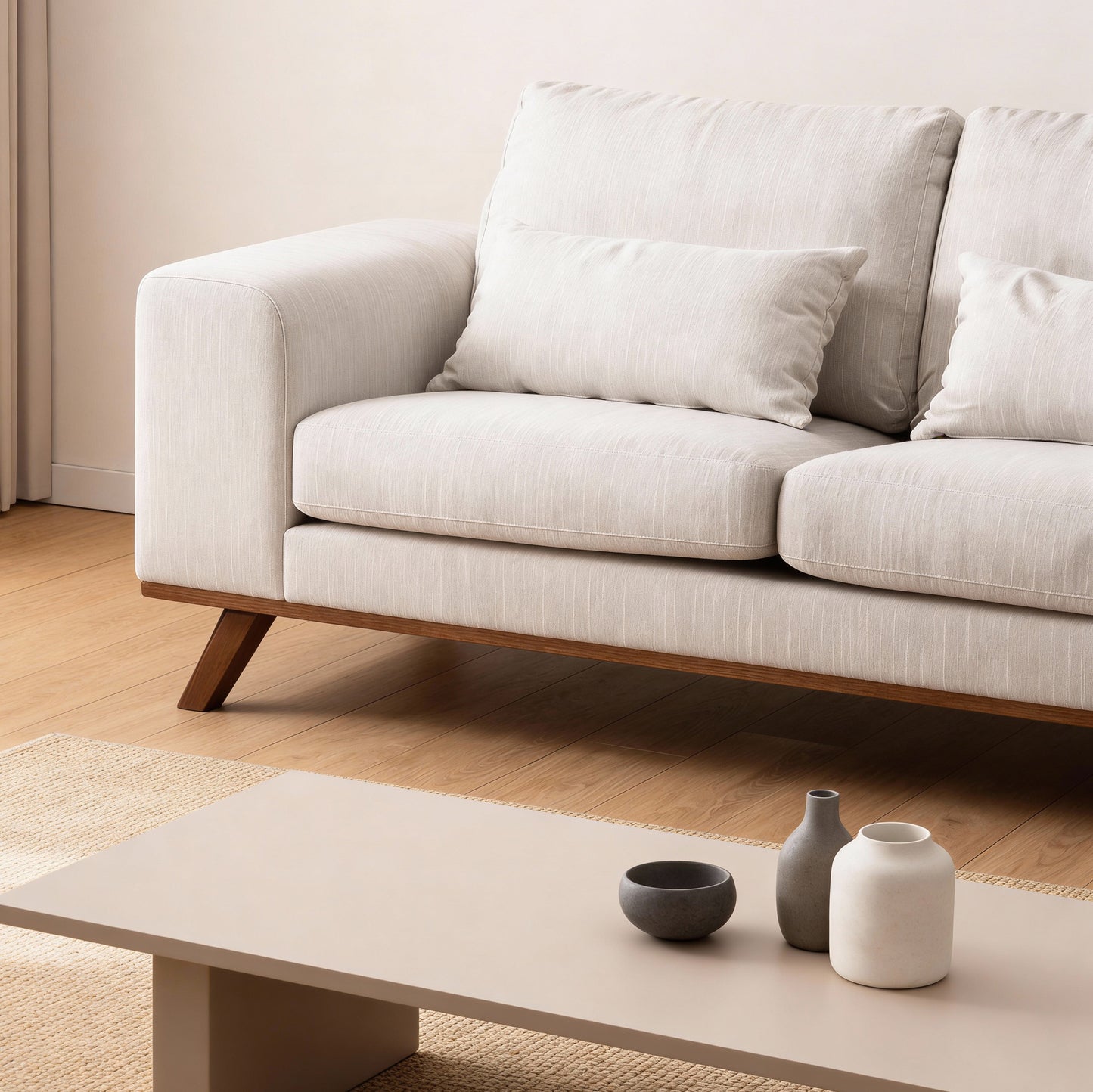 Japandi, 3-zitsbank CL L+R, stof Grande 03, G460 beige