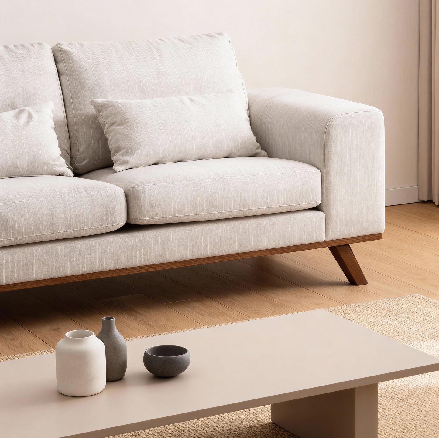 Japandi, 3-zitsbank CL L+R, stof Grande 03, G460 beige