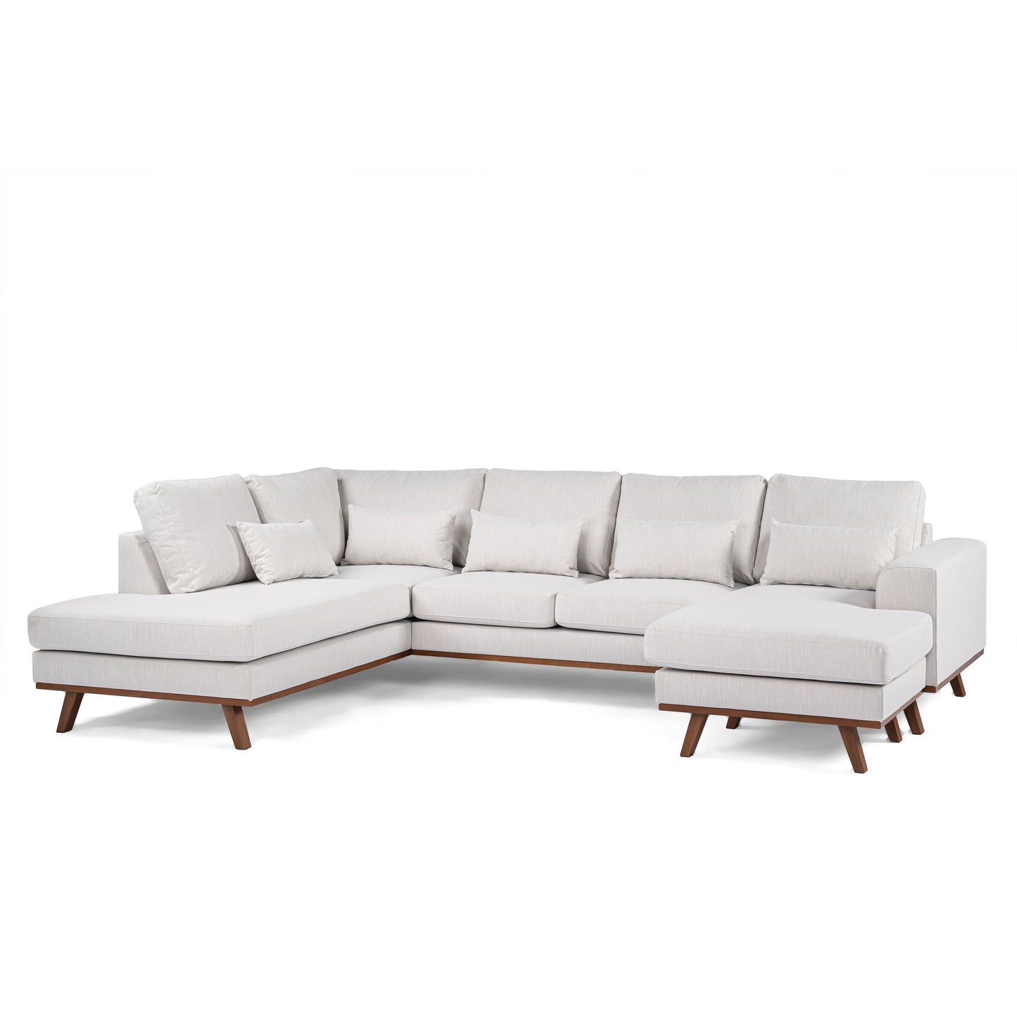 Japandi, 3-zits hoek links, stof Melva 02, M460 beige