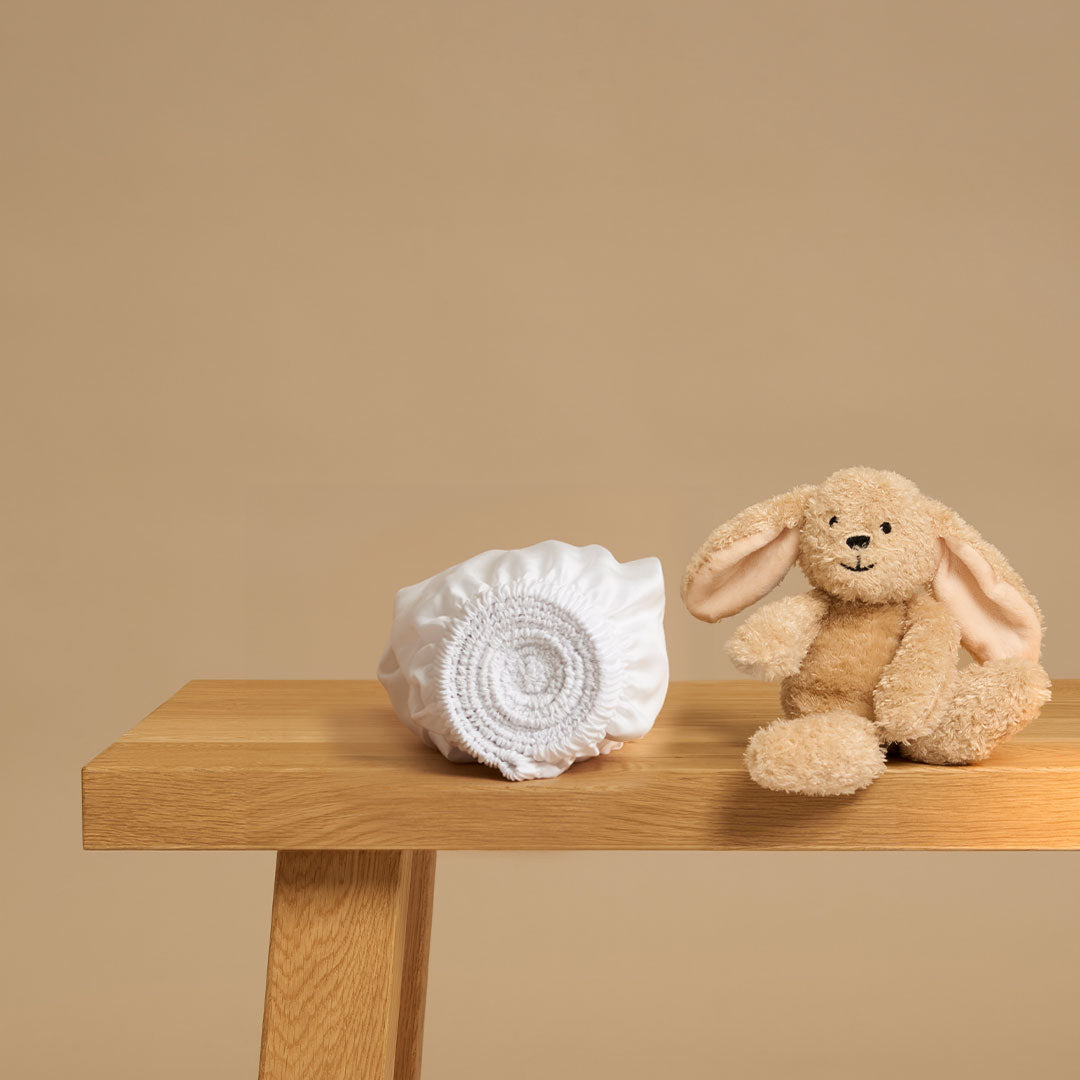 Coco & Cici - Kinderen - Hoeslaken TENCEL Satijn Wit - 90x200x30
