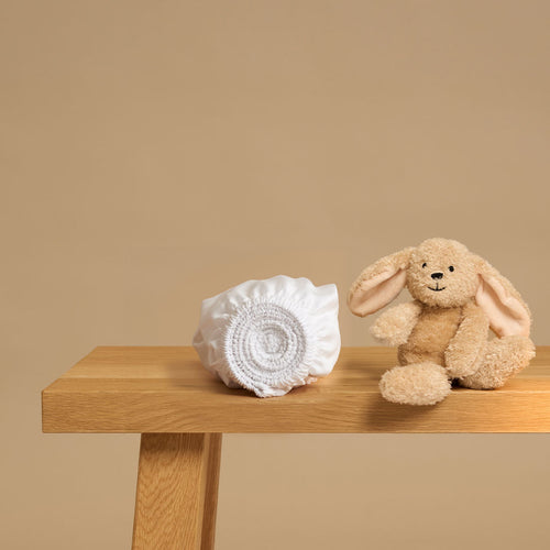 Coco & Cici - Kinderen - Hoeslaken TENCEL Satijn Wit - 90x200x30