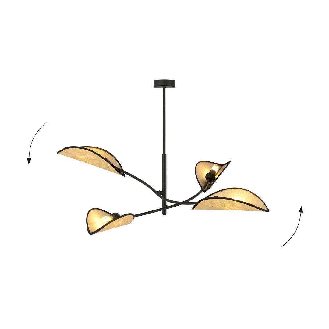 LOTUS 4 ZWART/ROTAN