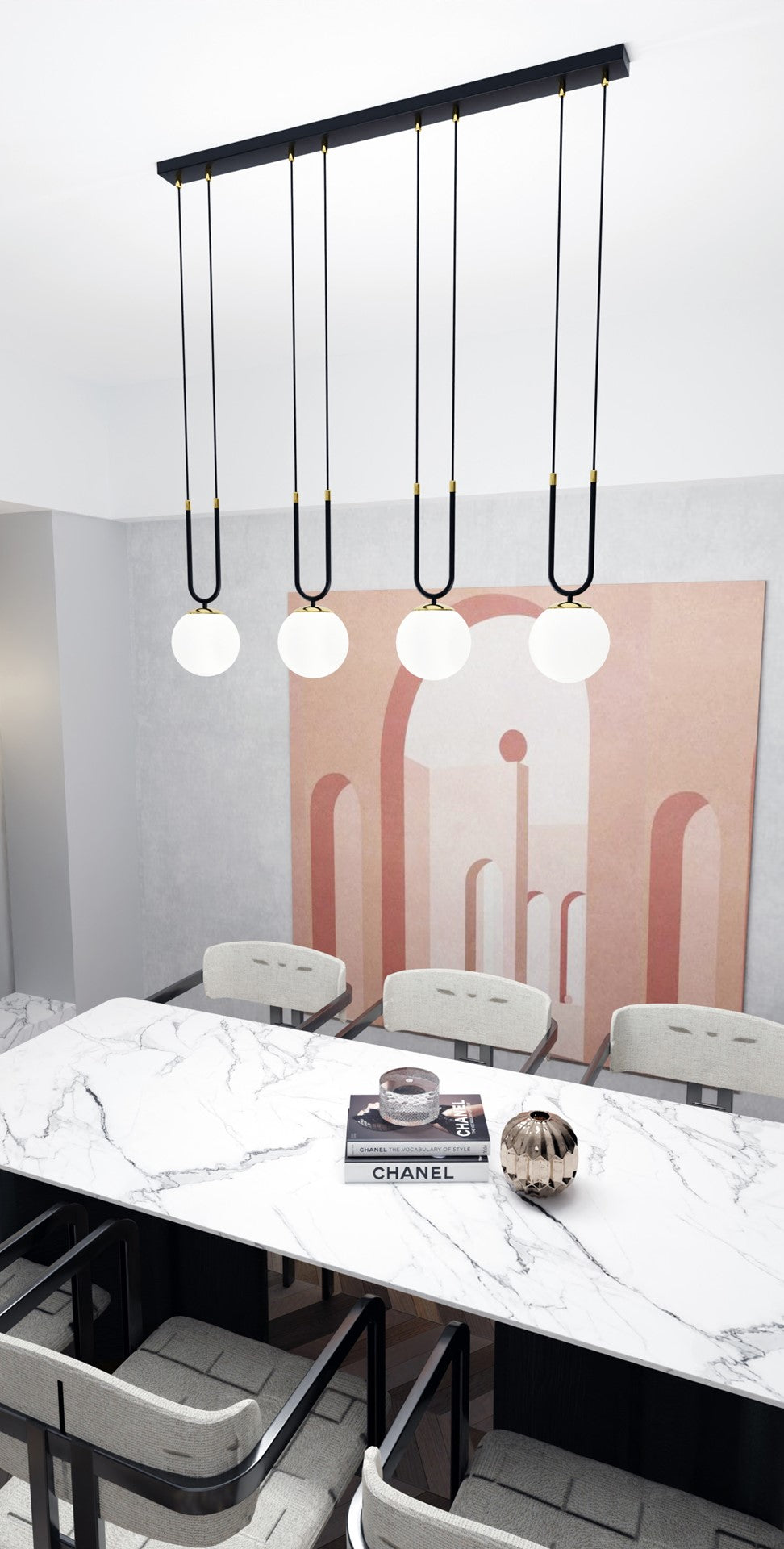 GLAM 4 ZWART/OPAAL