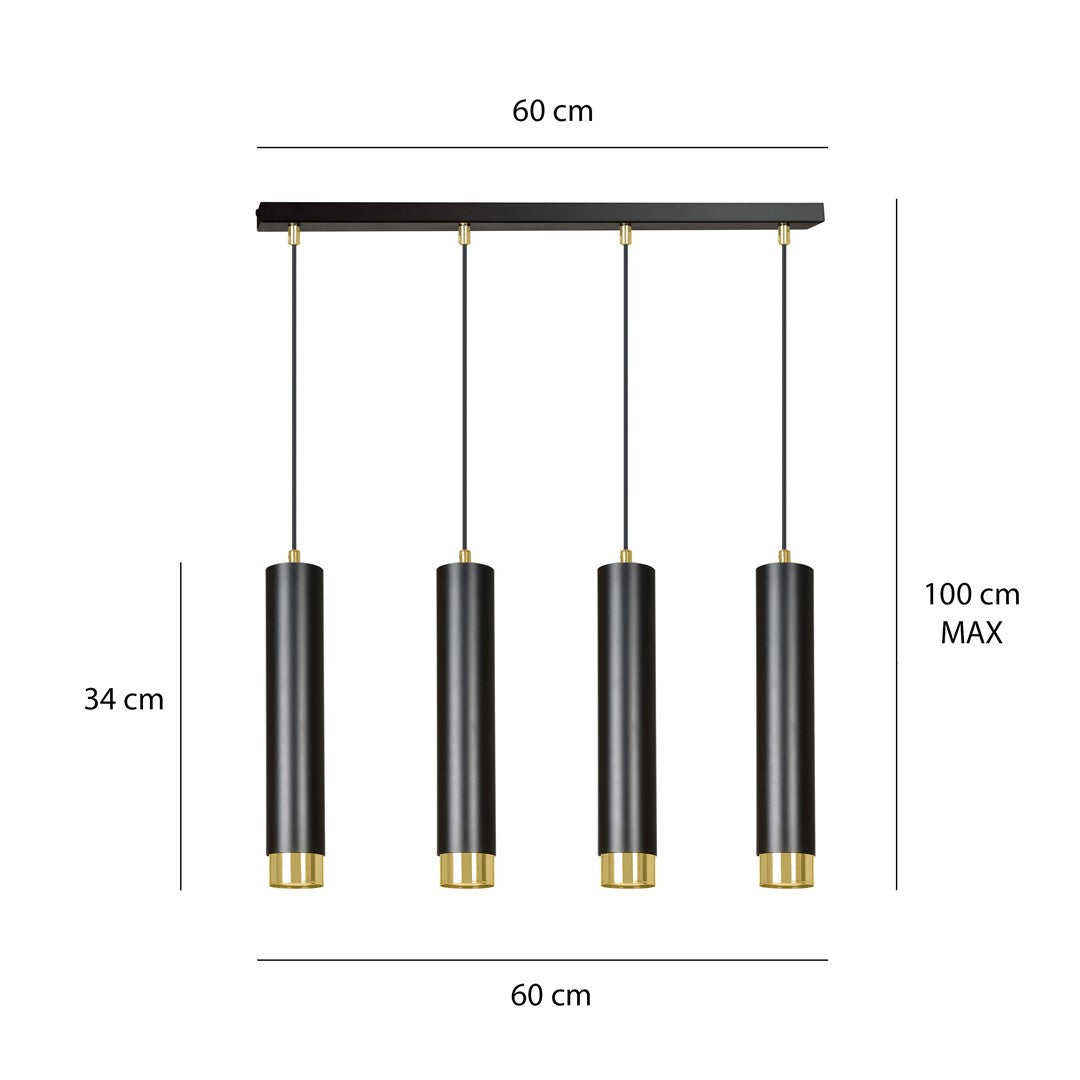 KIBO 4 ZWART/GOUD