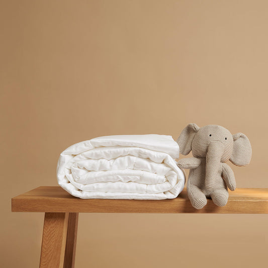 Coco & Cici - Tencel Zomerdekbed 100 x 135 cm - 1 Persoons Beddengoed - Kinderdekbed - Lyocell - Ademend & Extra Zacht - Wit